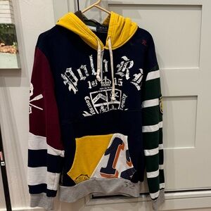 Ralph Lauren Men’s Patchwork Rugby  Hoodie Large